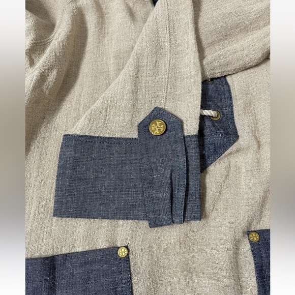 Tory Burch Gauze Tunic Top Tie Front Size: 6 - Picture 7 of 7